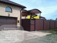 Распашные ворота, откатные ворота, навес, беседка, забор кованый