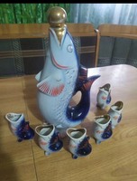Сувенирные графин и рюмки ", Рыбки"